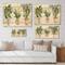 Designart - Houseplant Monstera & Peace Lily In Terra Cotta - Farmhouse Print on Natural Pine Wood